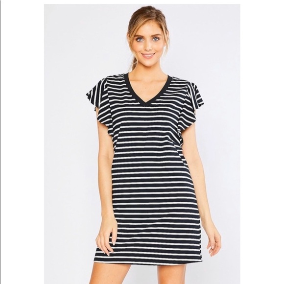 NEW! STRIPED SHIFT DRESS! - Picture 3 of 7